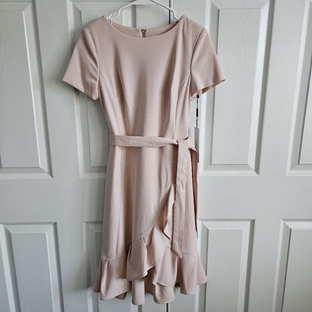 NWT Calvin Klein a-line side tie dress